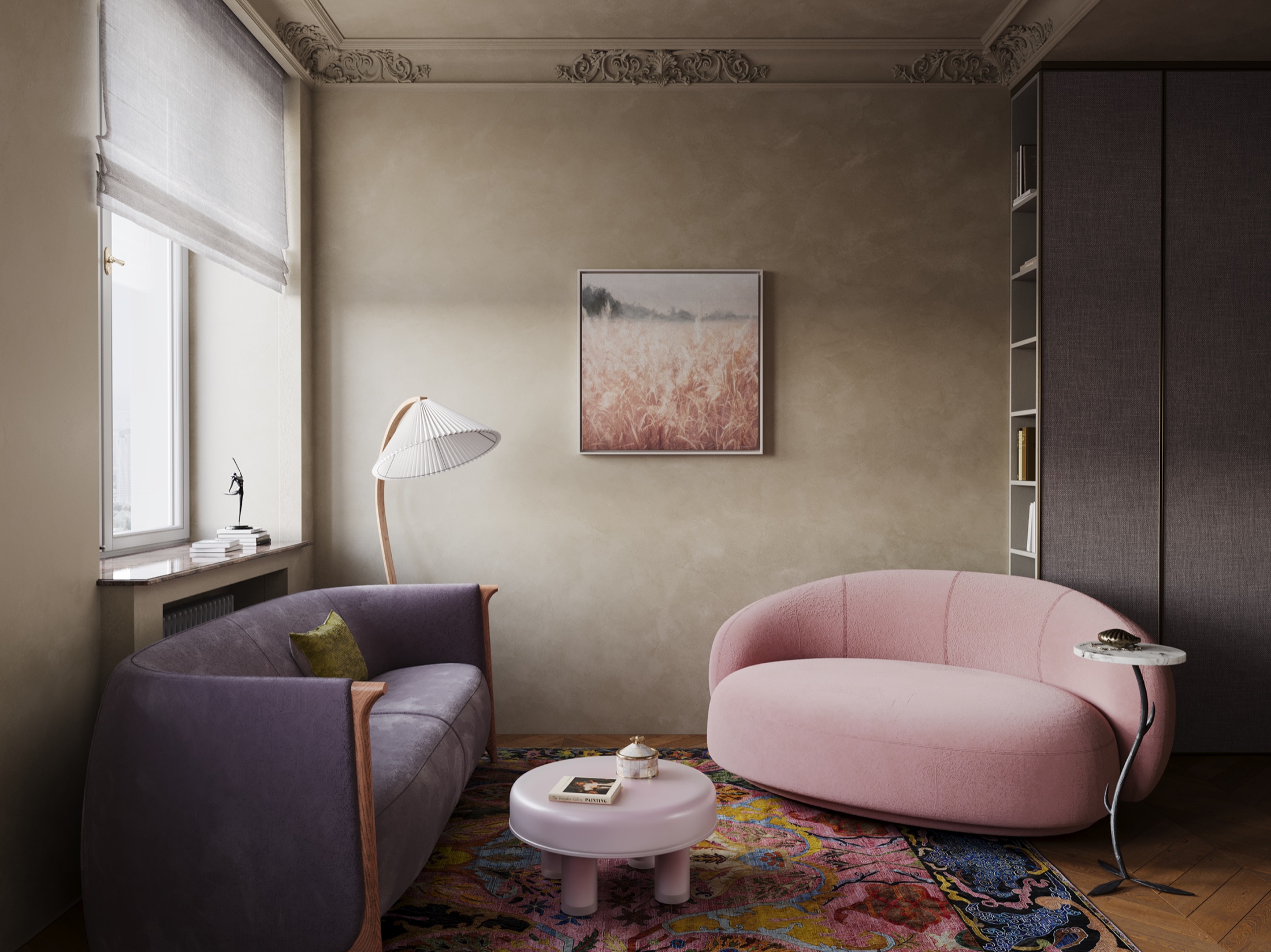 Wide view of the living room